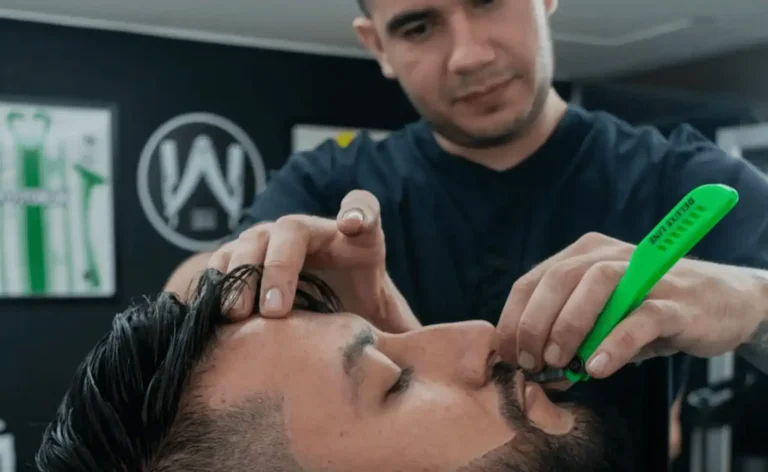 At a Barber shop for taper fade cut