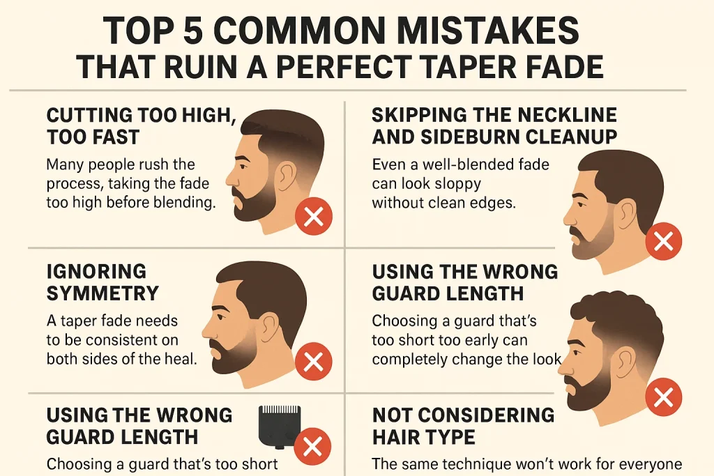 Top 5 Common Mistakes That Ruin a Perfect Taper Fade