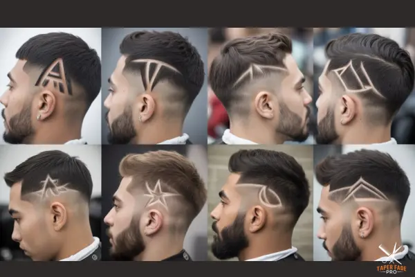 Most Popular Symbolic and Letter Taper Fade Designs