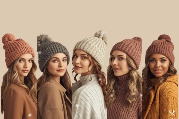 Loose Waves Under a Beanie, Low Braids:
