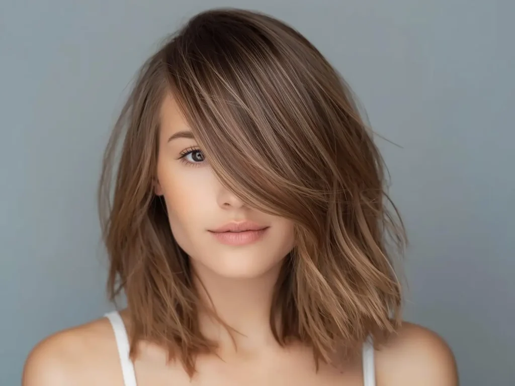 Best Side Swept Bang Style For Heart Faces