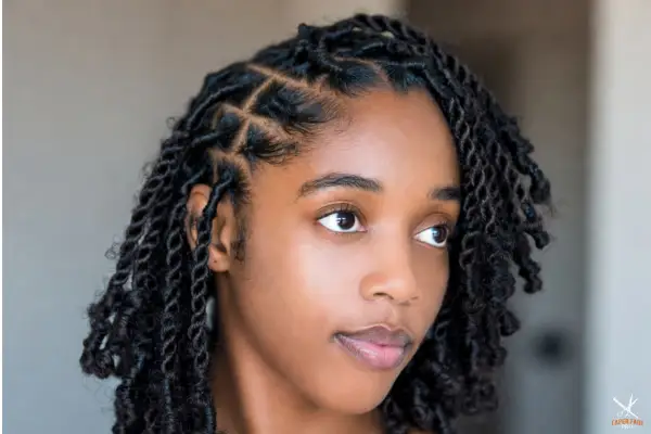 Classic Two Strand Twist Micro Locs for 4C Short Hair