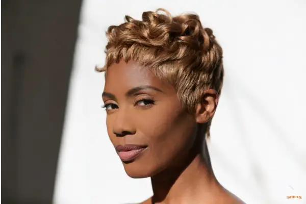 Curled-Top Modern Pixie haircut