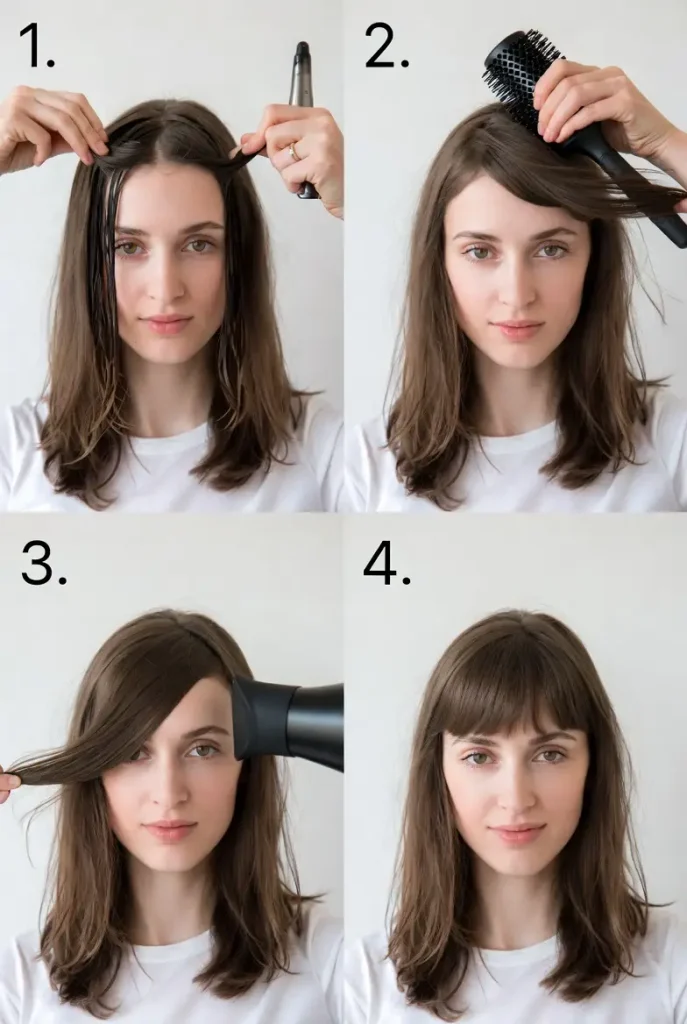 How To Style Side Swept Bangs On Medium Hair