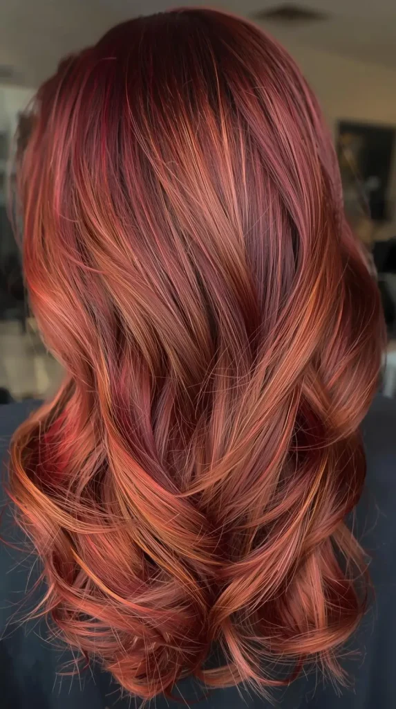 Red And Copper with Butterfly Cut