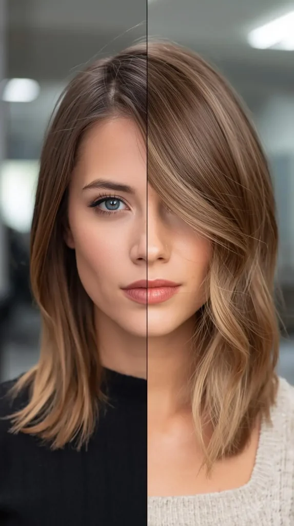 Transformation For Flat, Lifeless Medium Hair