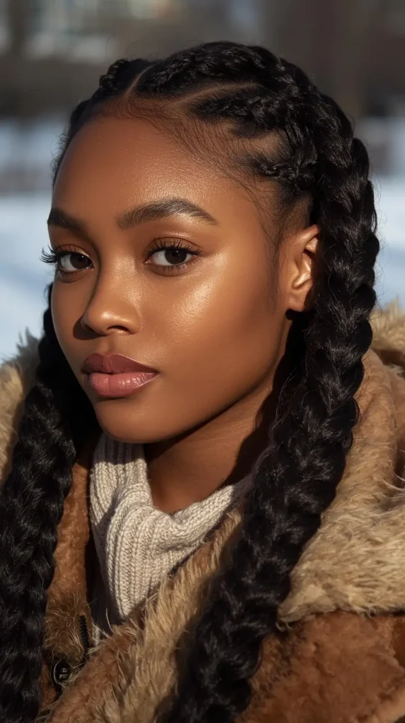 Winter Hair Braid for Black Women