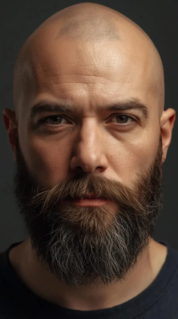 Bald Head with Beard