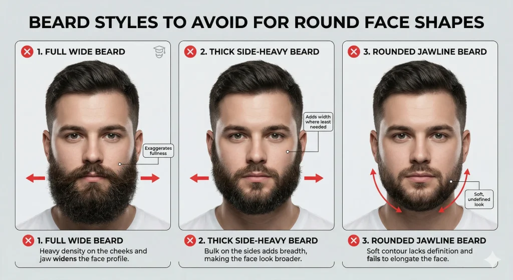 Beard Styles Round Faces Should Avoid
