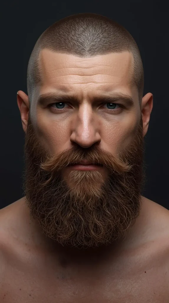 Buzz Cut with Full Beard