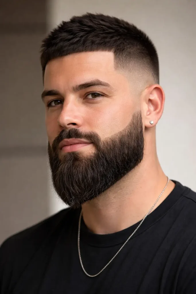 Drop Fade Beard with Chin Length