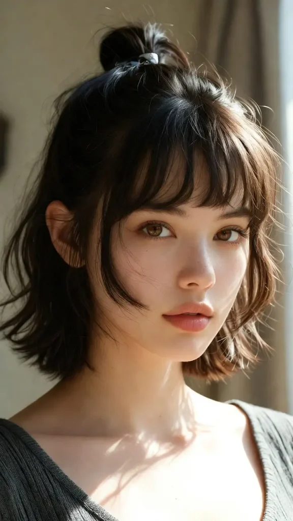 Half Up Half Down Y2K Short Hair