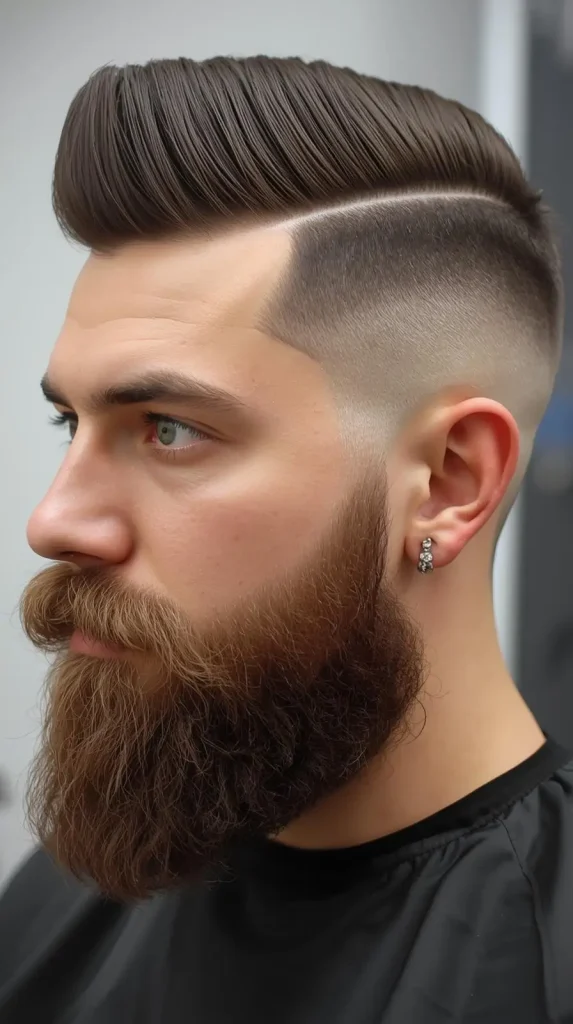 High Fade with Beard