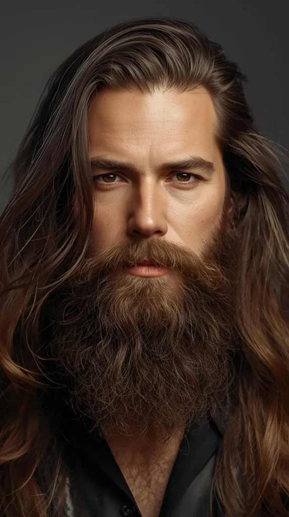 Long Hair with Full Beard