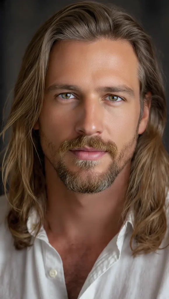 Long Wavy Hair with Medium Beard