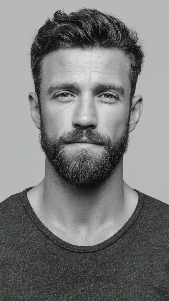 Medium Beard with Angular Cheek Line