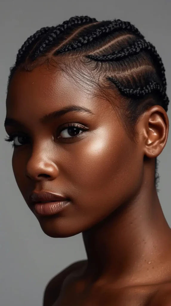 Mini Braids Framing Short Hair