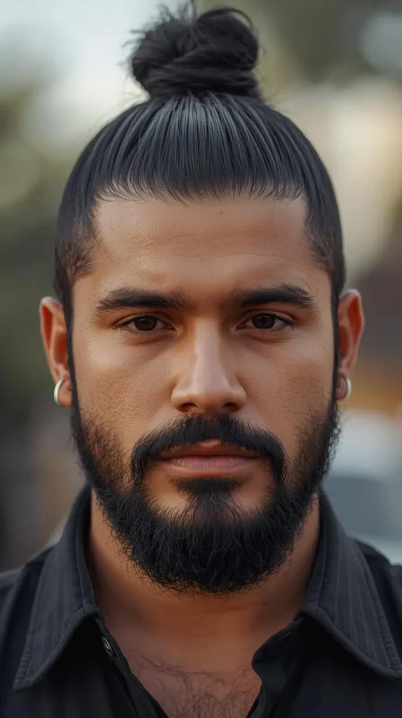 Samurai Bun with Beard