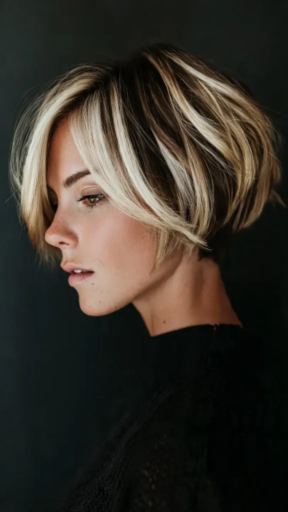 Short Hair with Chunky Y2K Highlights
