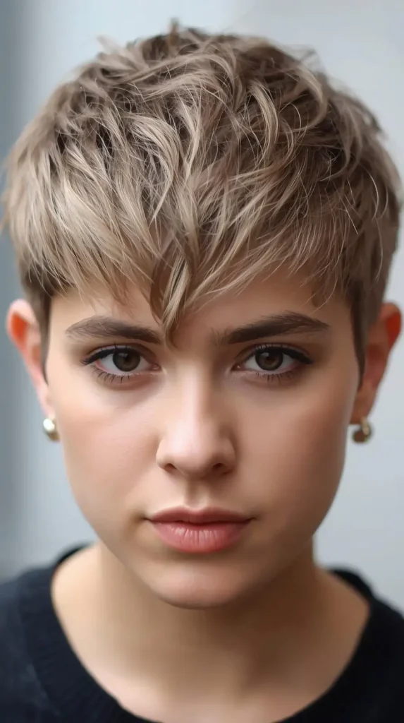 Short Wolf Cut Without Bangs for Clean Forehead Exposure