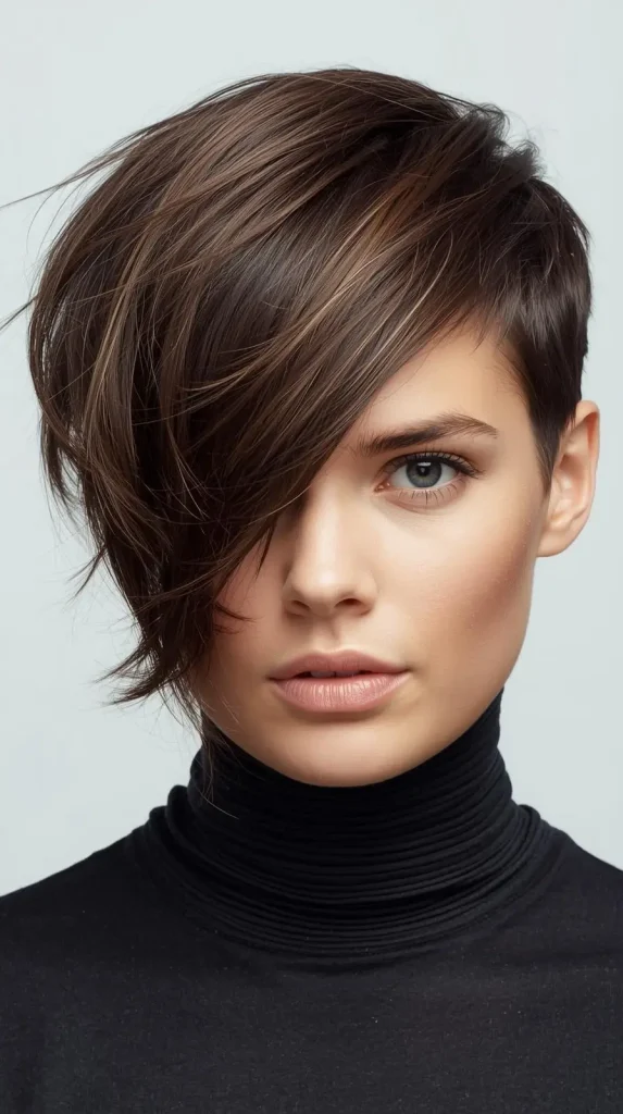 Side Part Y2K Short Hair Flip