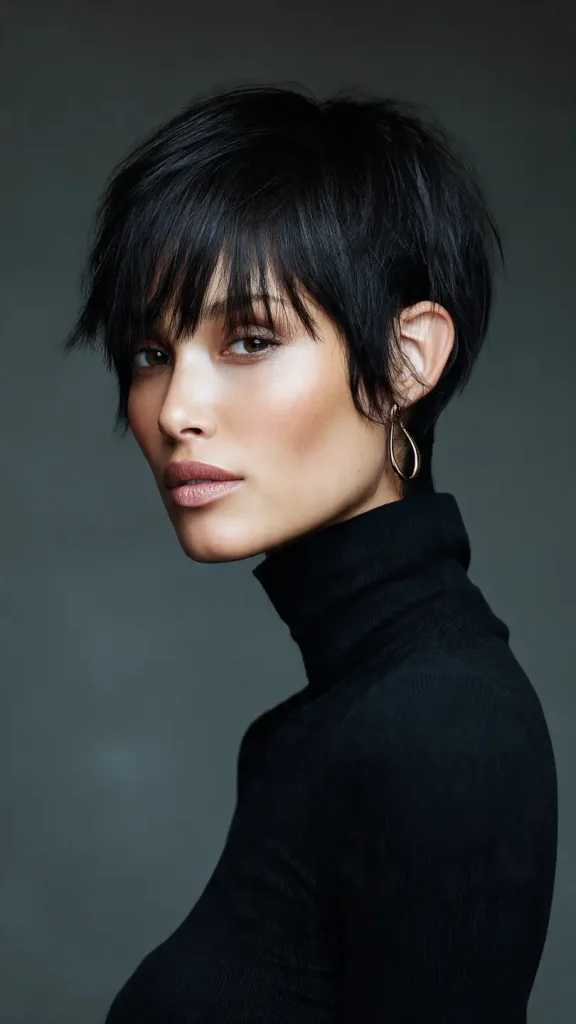 Straight Hair Short Wolf Cut with Sharp Layer Definition
