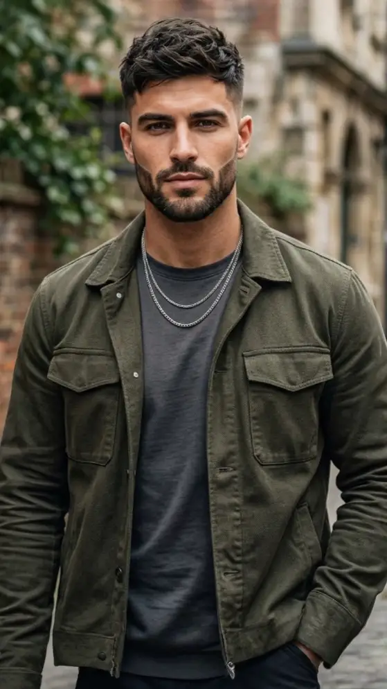 Textured Crop with Short Boxed Beard