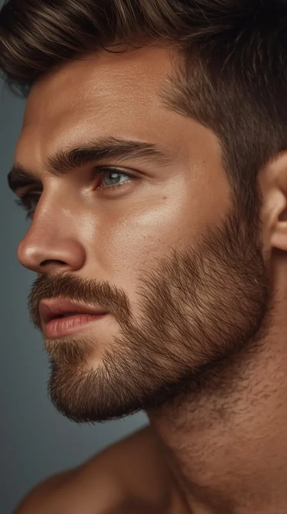 Textured Natural Stubble beard
