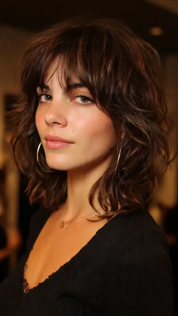 Wavy Short Wolf Cut with Natural Flow