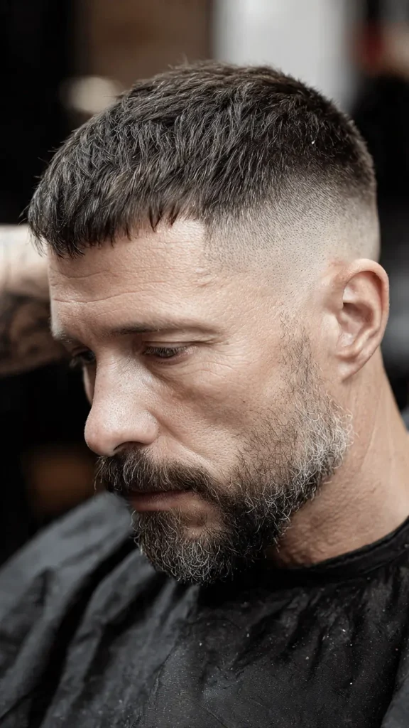 Caesar Cut with Beard