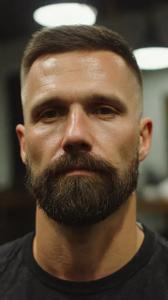 Crew Cut with Short Beard