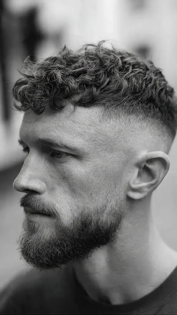 Wavy Hair with Beard Fade