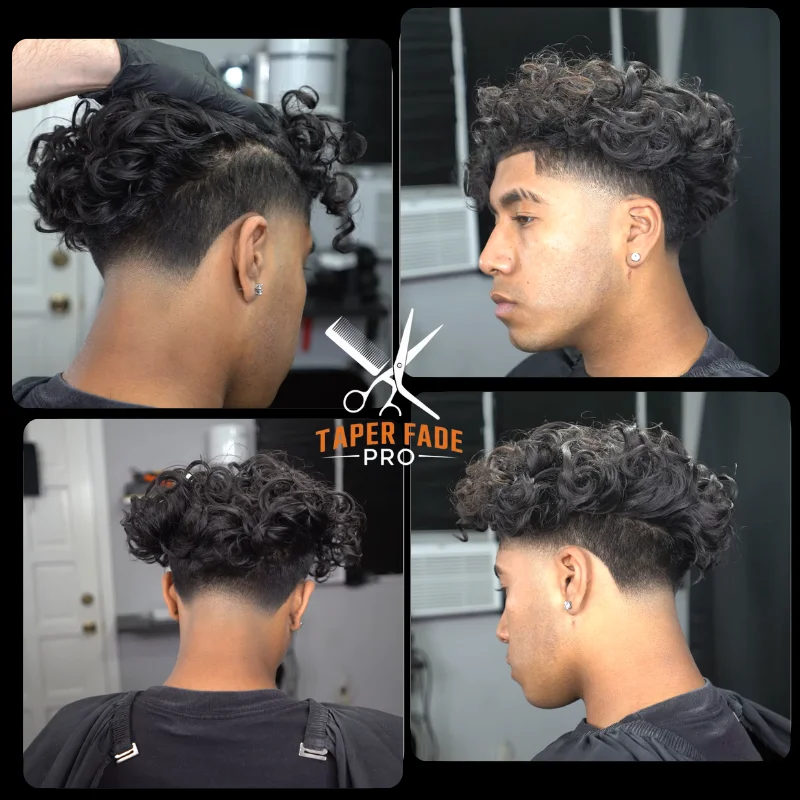 Curly Hair Taper Fade