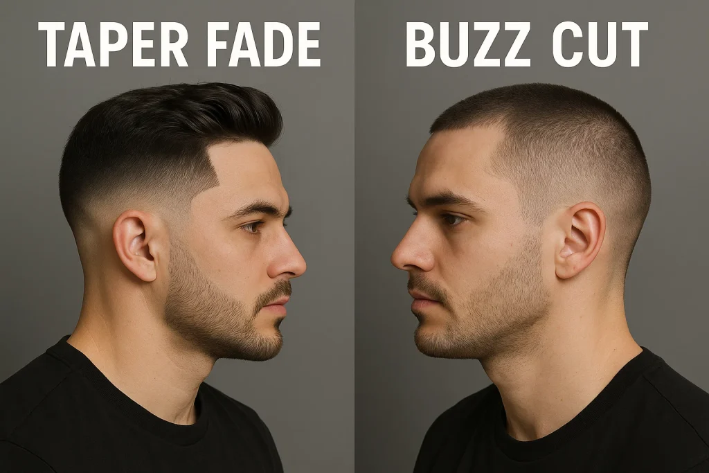 Taper Fade vs Buzz Cut