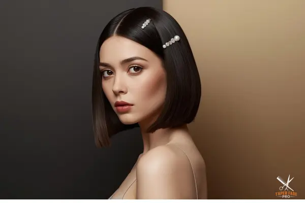 Classic Bob with Pearl Clips haircut