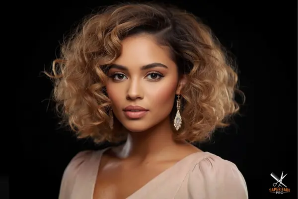 Curly Bob with Soft Definition haircut hair style