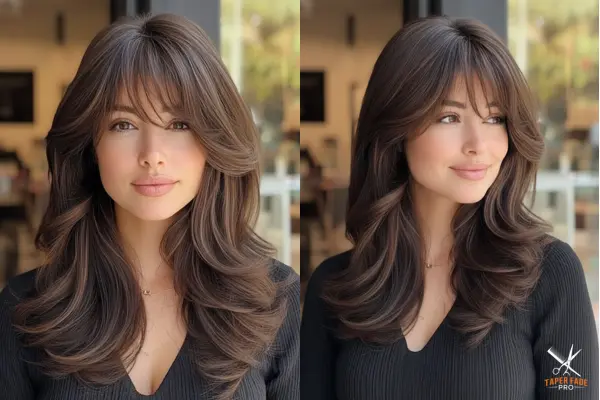 Layered Cut with Wispy Bangs hairstyle