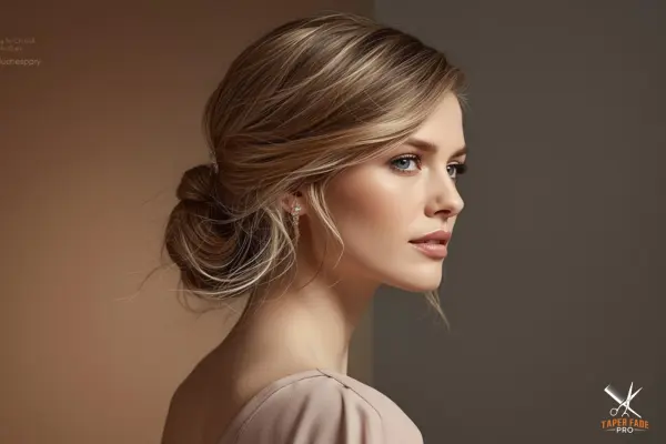Messy Low Bun with Side Sweep hairstyle
