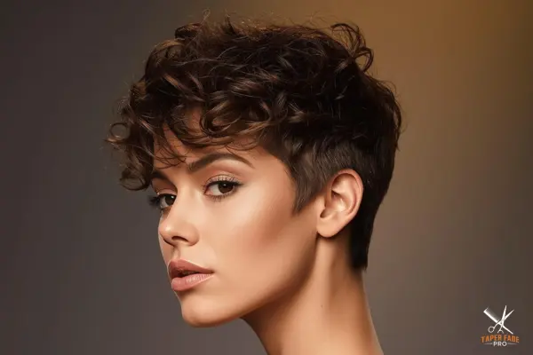 Short Curly Pixie with Volume haircut