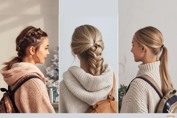 Mini Pigtail Braids, Half Up Claw Clip, Quick Slick Back Pony,