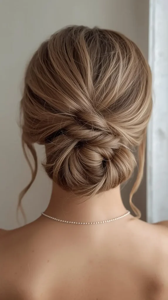 Low Messy Bun for Short Hair