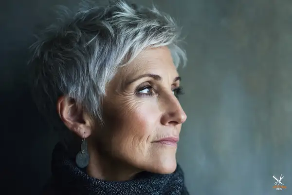 Short Haircut for Older Women Over 60 or 70