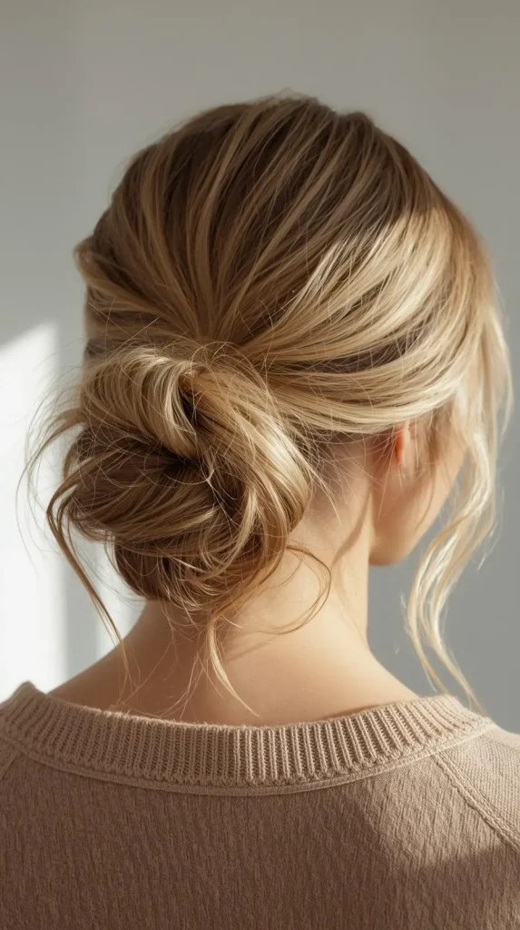 Short to Shoulder Length hair bun