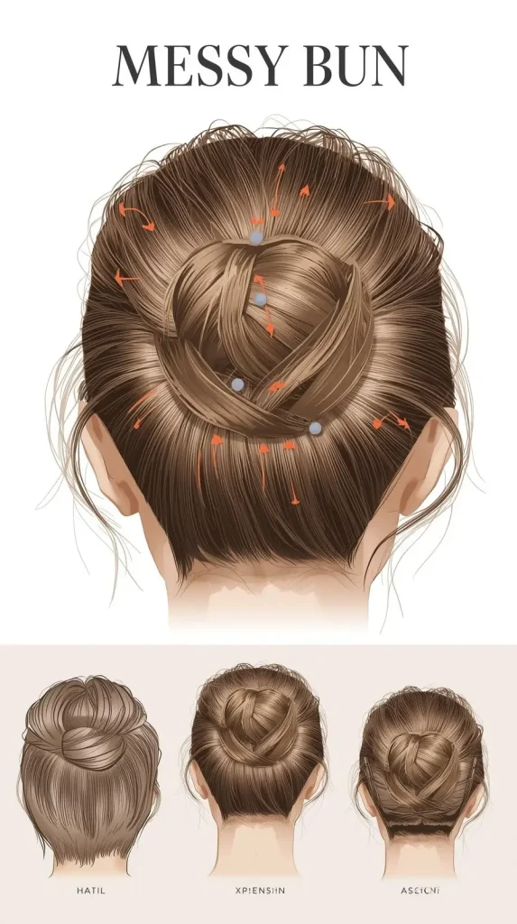What a Messy Short Hair Bun Really Is