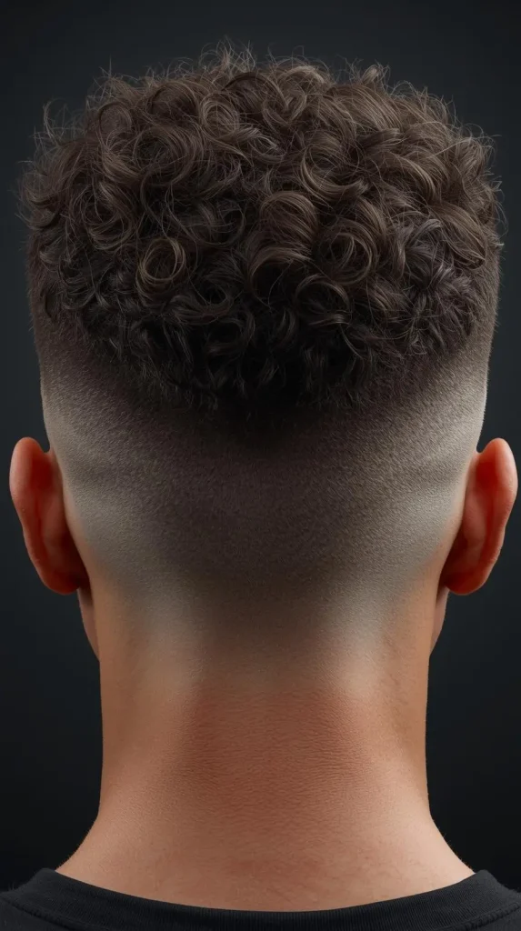 Curly Hair Taper Fade Undercut Hybrid