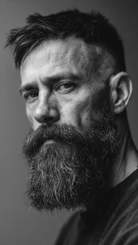Beard with Hard Part