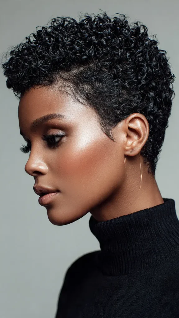 Big Chop Pin Curls for Black Women Short Hair
