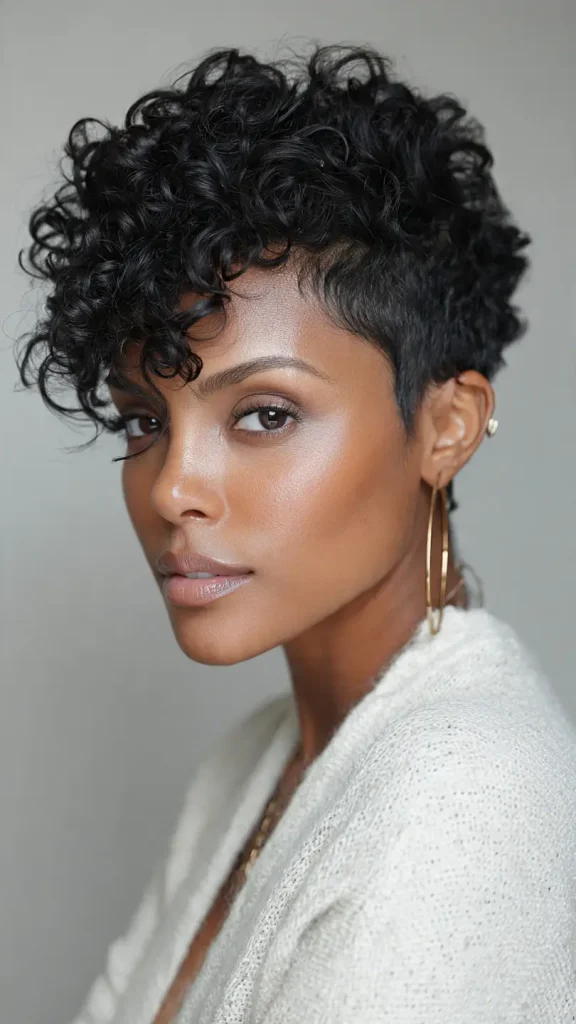 Classic Pin Curls for Black Women Short Hair Natural Texture