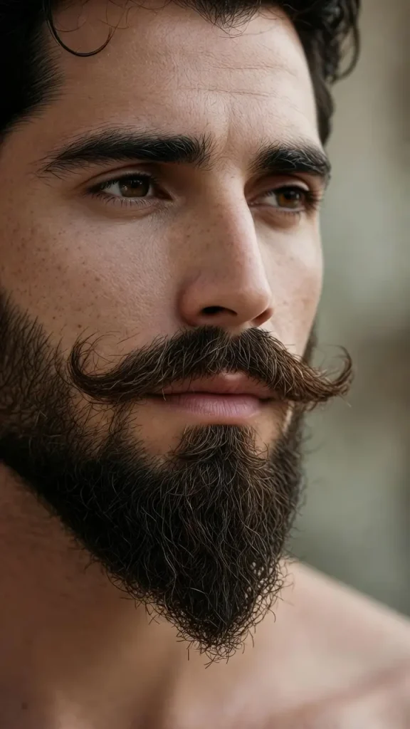 Extended Pointed Van Dyke beard