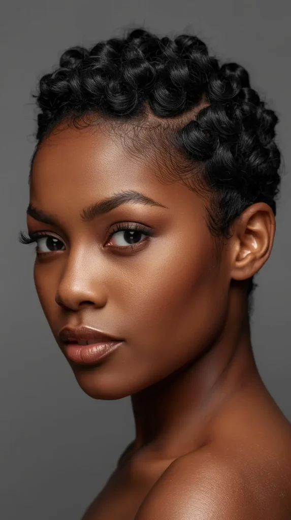 Pin Curls for Black Women Short Hair Finger Waves Fusion
